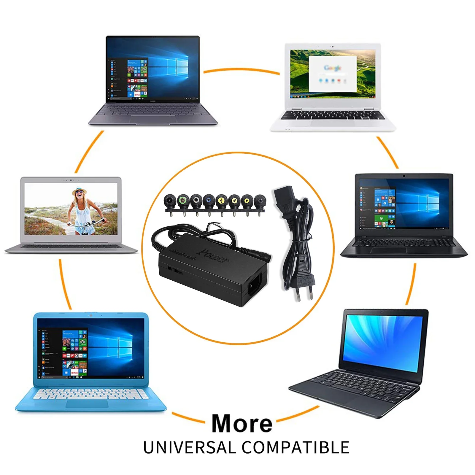 96W Universal Portable AC Laptop Power Adapter 12V 15V 16V 18V 19V 4.5A 20V 24V Charger For Toshiba Hp Asus Acer Sony Lenovo