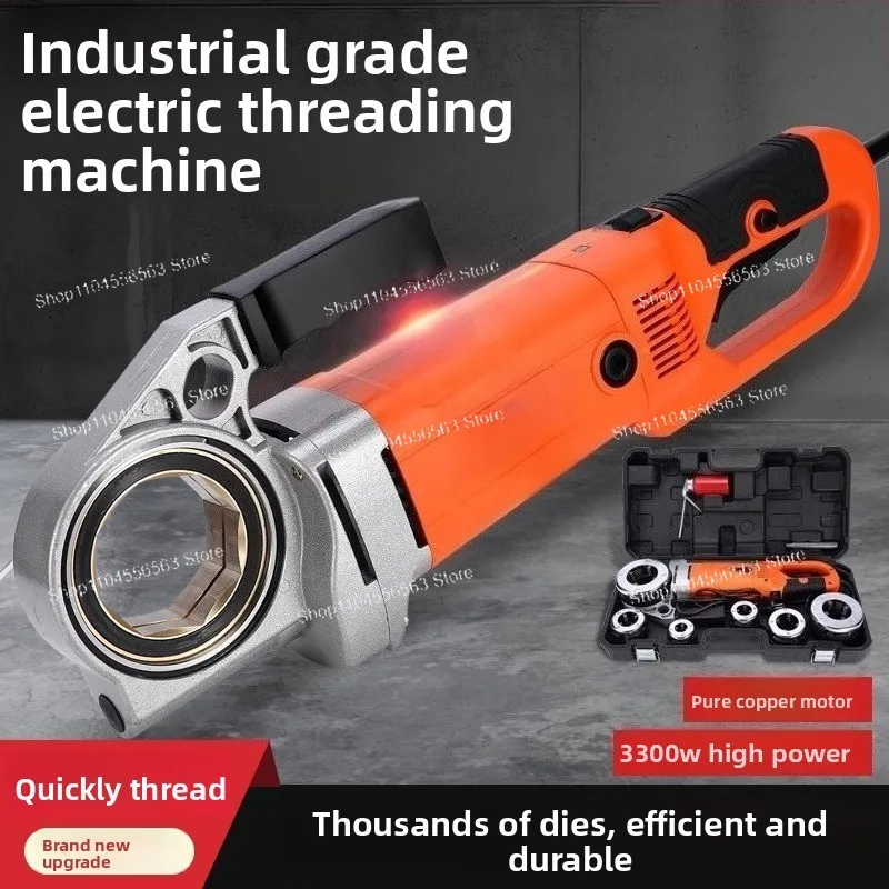 

Professional Electric Pipe Threader - Portable Threading Tool for Fire Pipe, Heating Pipe, Galvanized Pipe & Rebar