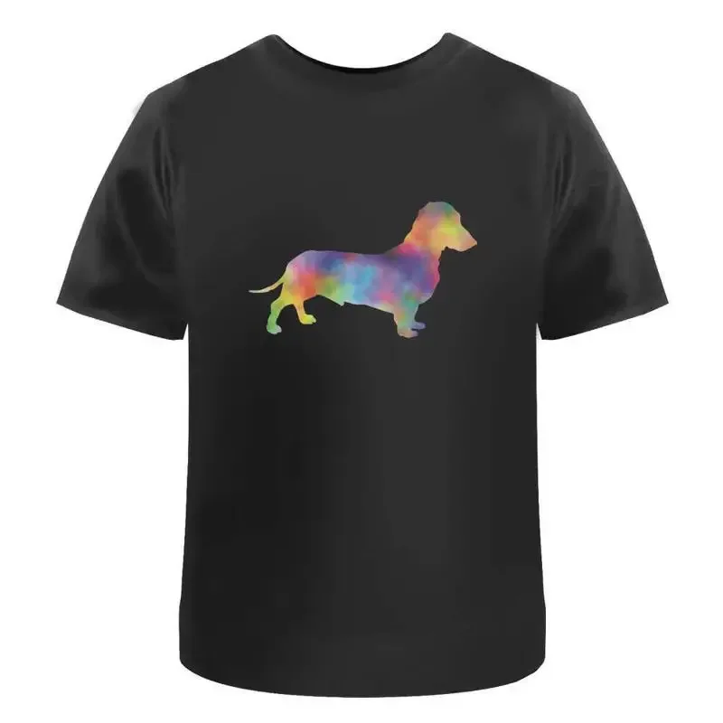 Colourful Dachshund' Cotton T Shirt Ta037414