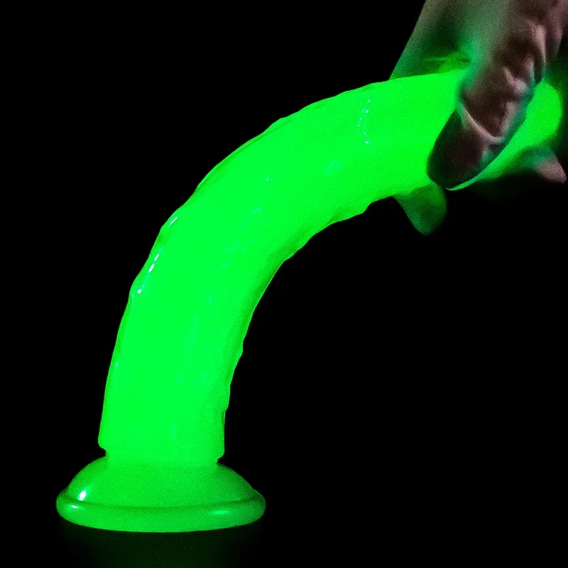 Luminous Simulation Dildo Realistic Penis for Women with Suction Cup Thick Sexual Adult Toy Orgasmic Noctilucent Masturbator