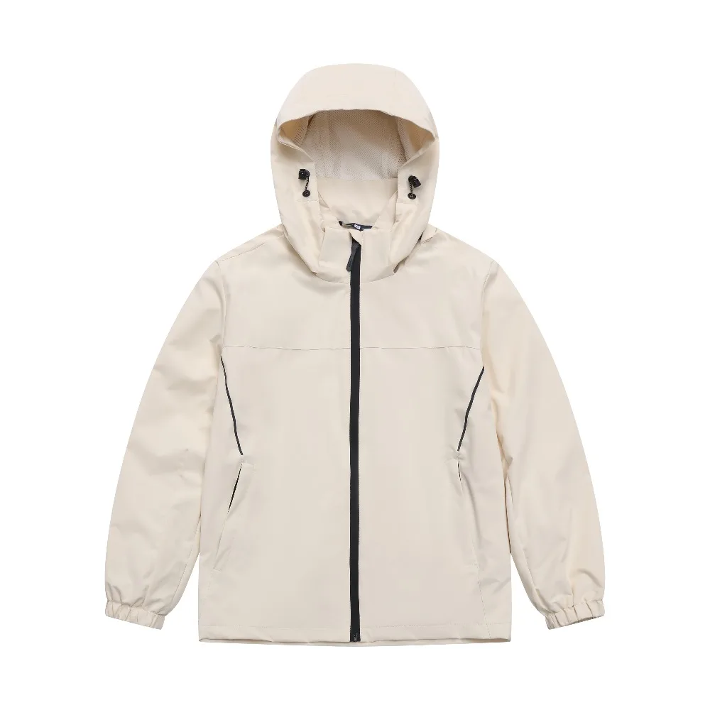 

Autumn and Winter Outdoor Sports Wear-resistant Hooded Jacket Warm Fluorescent Men's and Women's Loose Waterproof Jacket