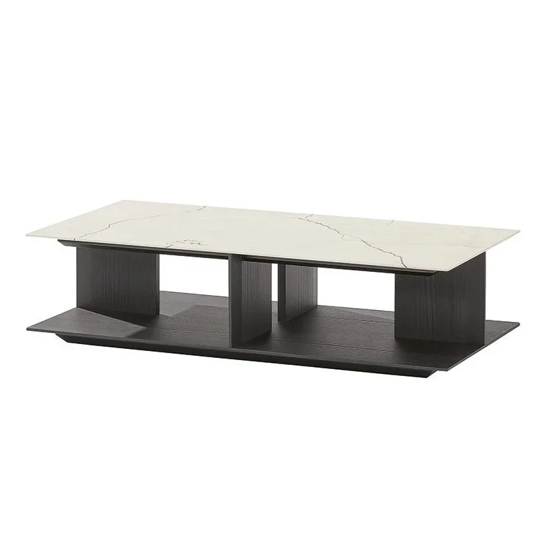 

JC Coffee Table Furniture Italian Solid Wood Slate, Coffee Table Square Double-layer Size Negotiation Coffee