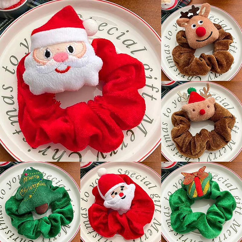 Cartoon Christmas Elastic Hair Ties Cute Santa Claus Christmas Tree High Ponytail Hair Rope Sweet Hair Accessories Gifts image 5