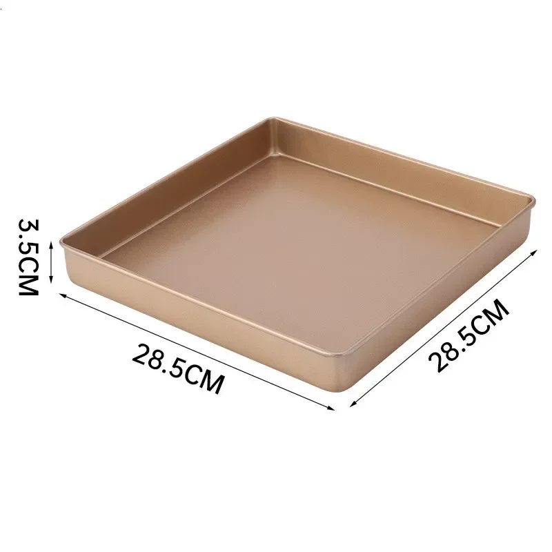 28 × 28 Baking Pan Square Non-stick Cake Biscuits Nougat Snowflake Crisp Oven Barbecue Household Baking Mold