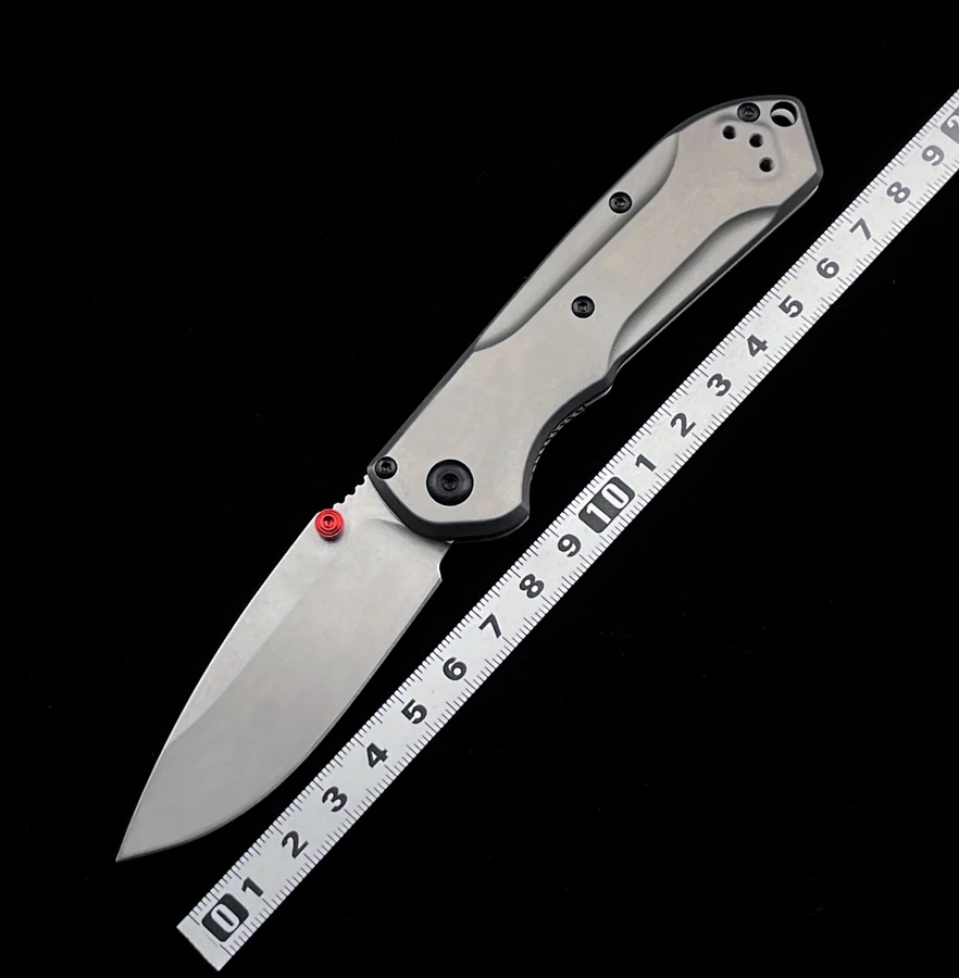 

Titanium Alloy Handle BM 565 Folding Knife Outdoor Camping Safety Defense Pocket Knives