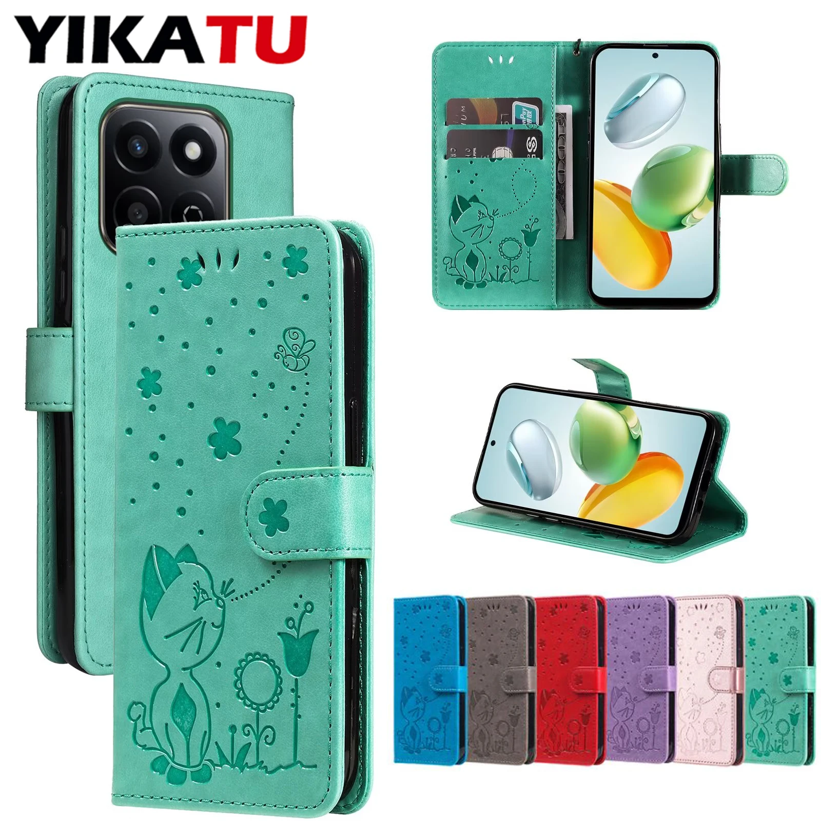 

For Huawei Honor 400 Lite 300 Ultra 5G 200 Pro Smart 100 90 70 50 20 20S 10 8S 8A 8 7S 7A Magnetic Wallet Leather Phone Case