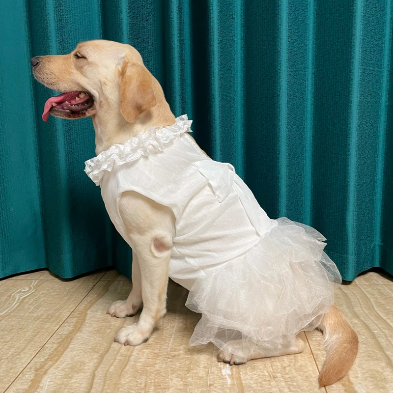 Big Dog Clothes Summer Large Dog Wedding Dresses Corgi Shiba Inu Samoyed Husky Labrador Golden Retriever Clothing Akita Costume