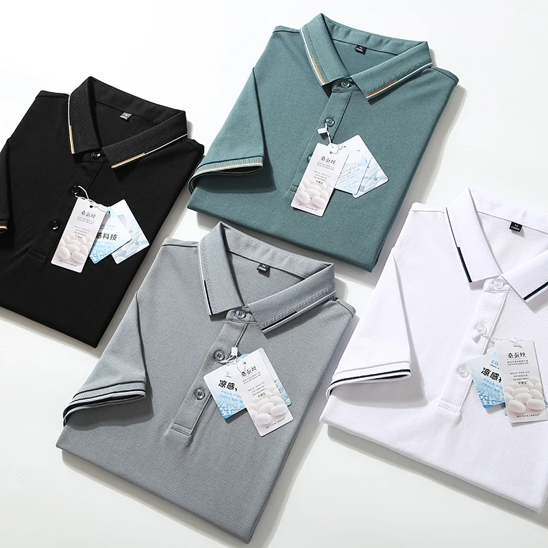 

Летняя мужская легкая рубашка для деловых поездок и повседневной носки, из шелковой смеси, удобная, дышащая, модная, в городском стиле.