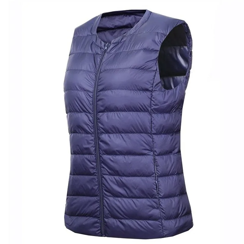 6xl 7xl Large Size Waistcoat Women's Warm Vest Ultra Light Down Vest Women Sleeveless Winter Warm Liner Hot Sale Puffer Vests