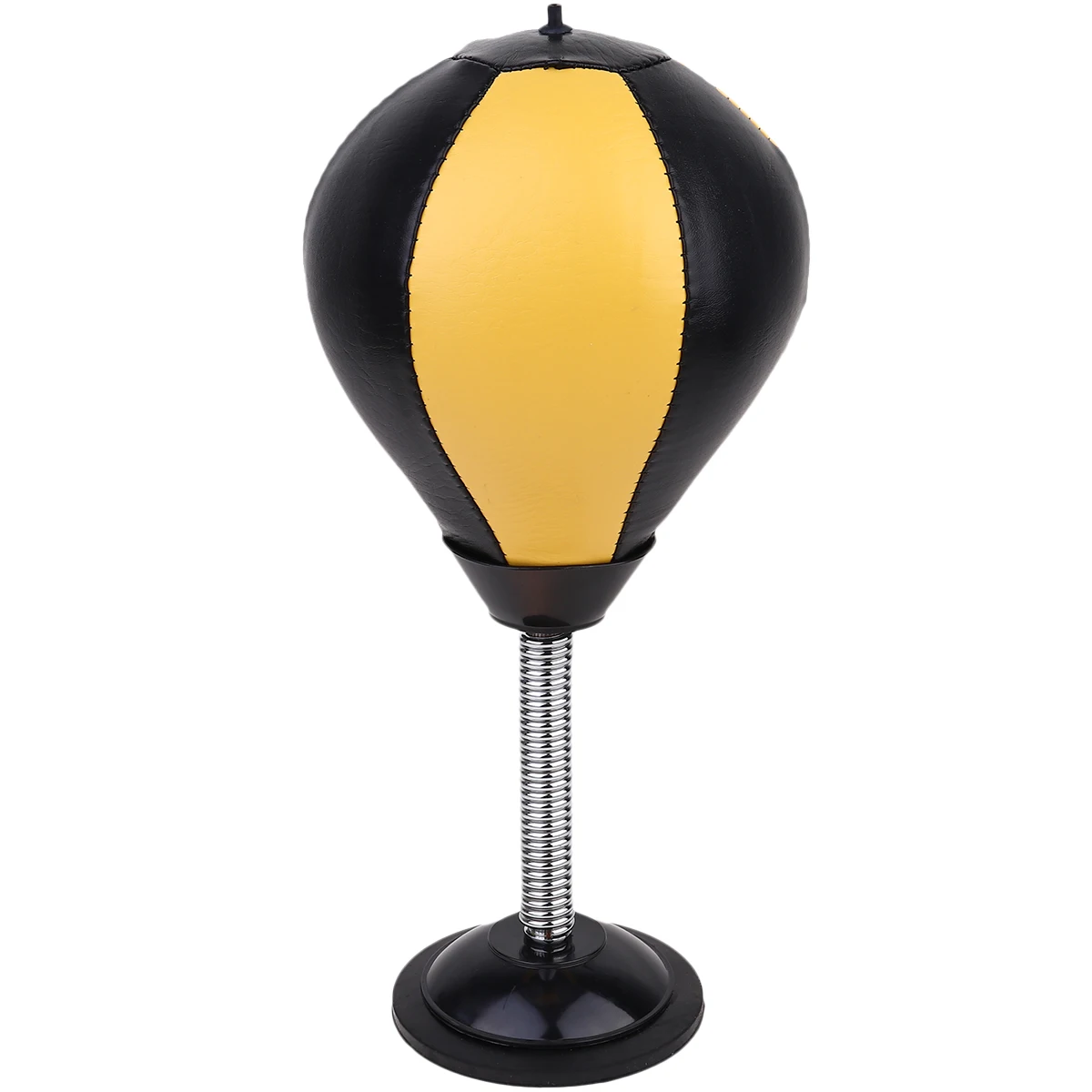 

1pc Desktop Small Suction Cup Boxing Ball for Home or Office (Yellow and Black Boxing Ball+Red Inflator)