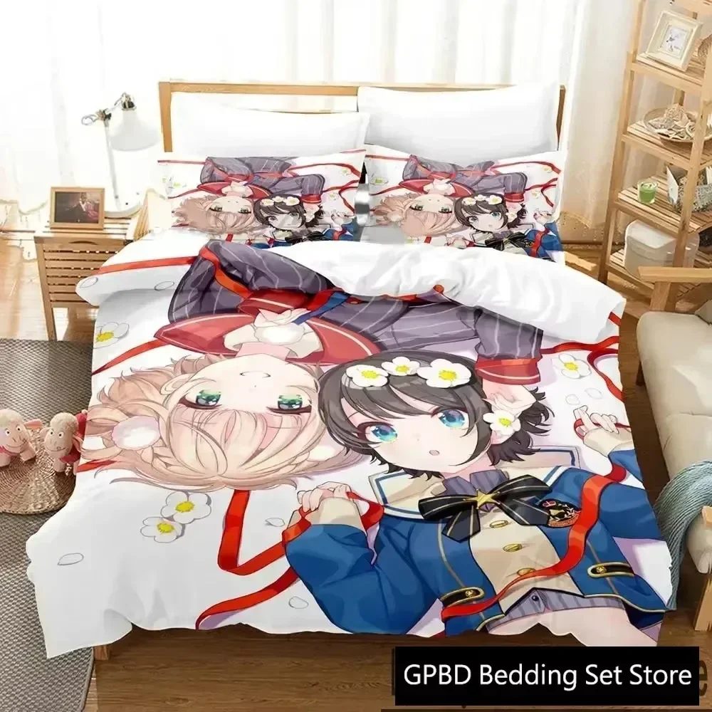 Print Anime Kawaii Oozora Subaru Comfortable Duvet Quilt Cover Pillowcase Bedding Set Children Bedroom Decoration Home Textile