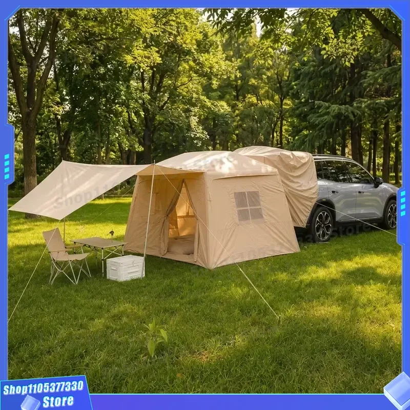 Inflatable Rear Vehicle Tent 210D Oxford SUV MPV Tailgate Extension 380 X 230 X 190 Cm Camping Wholesale