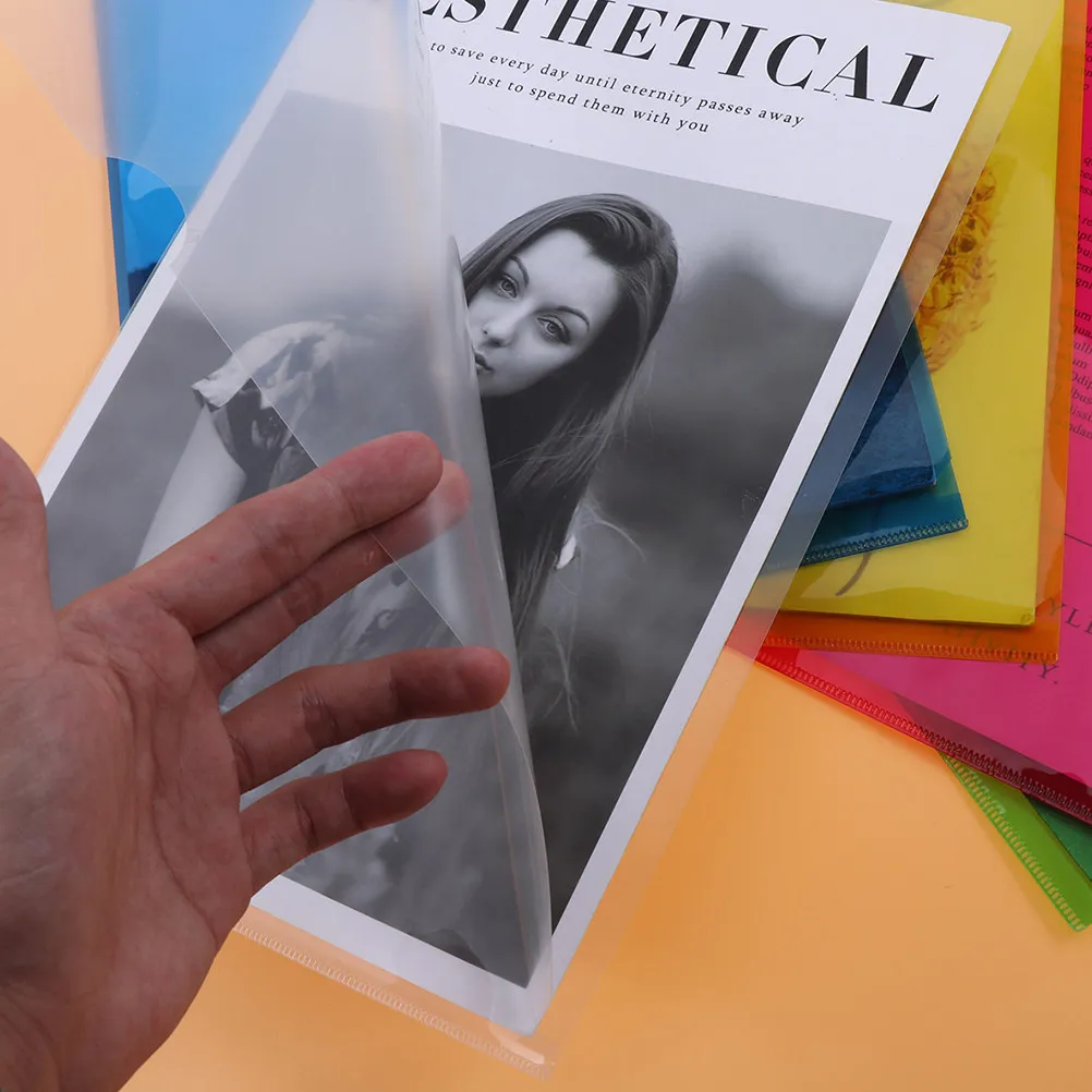 

40Pcs L-Shaped Clipboard Sturdy Lightweight Design with Wall Hanging Hole Portable File Organizer for Office School Home Use