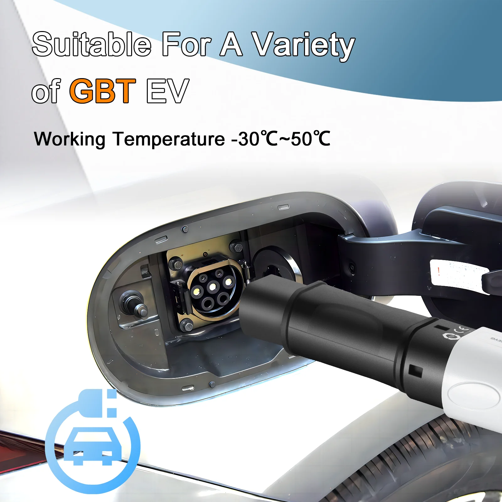 GUWIEYG EV Charger Adapter Type2 to GBT Adapter IEC62196 to GBT Adapter 32A 3Phase 22KW /32A 1Phase 7.2KW