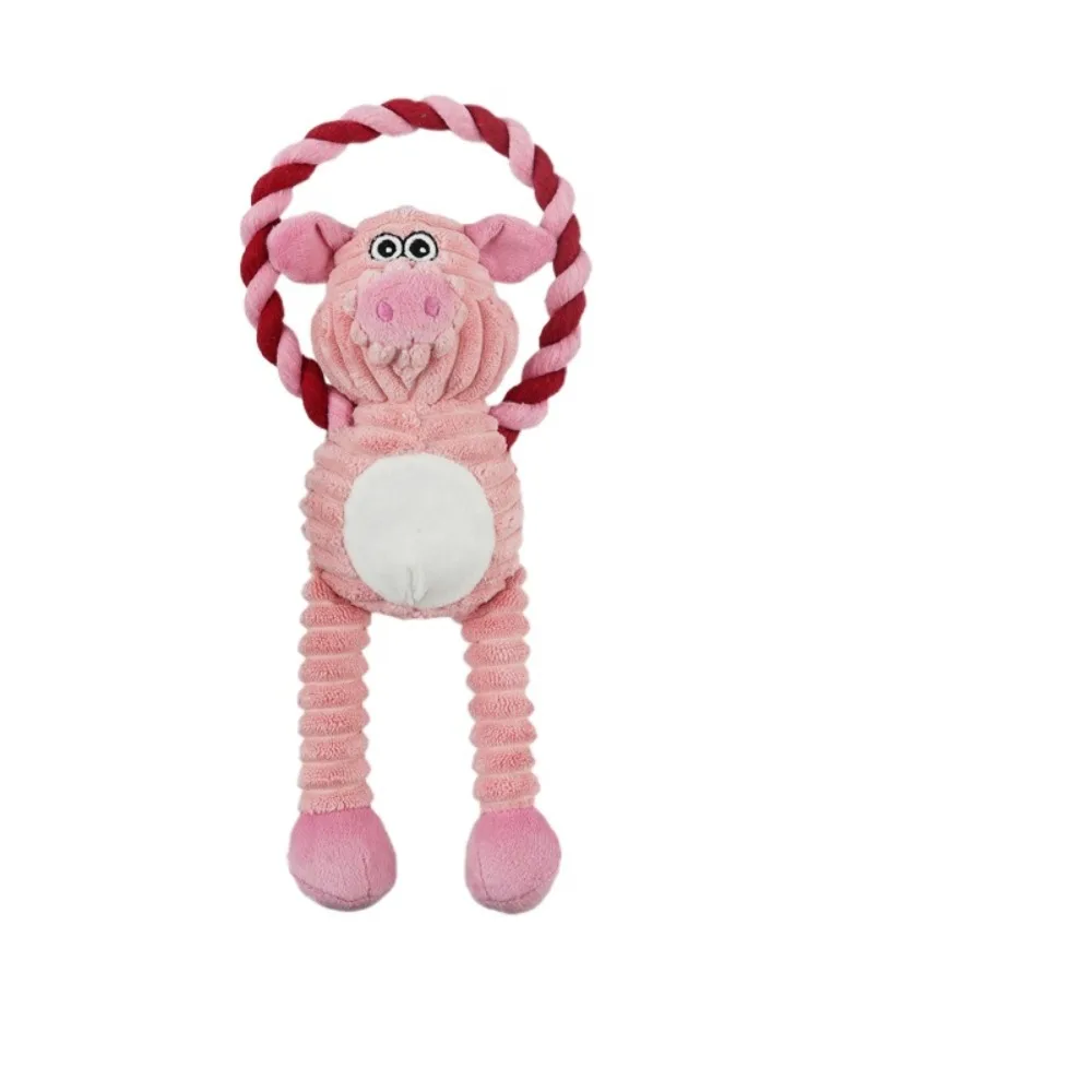 

Grinding Pet Toys Bite Resistant Dog Chew Knot Toy Animals Shaped Sounding Dog Squeaking Toys Cartoon Interactive Toys Playing