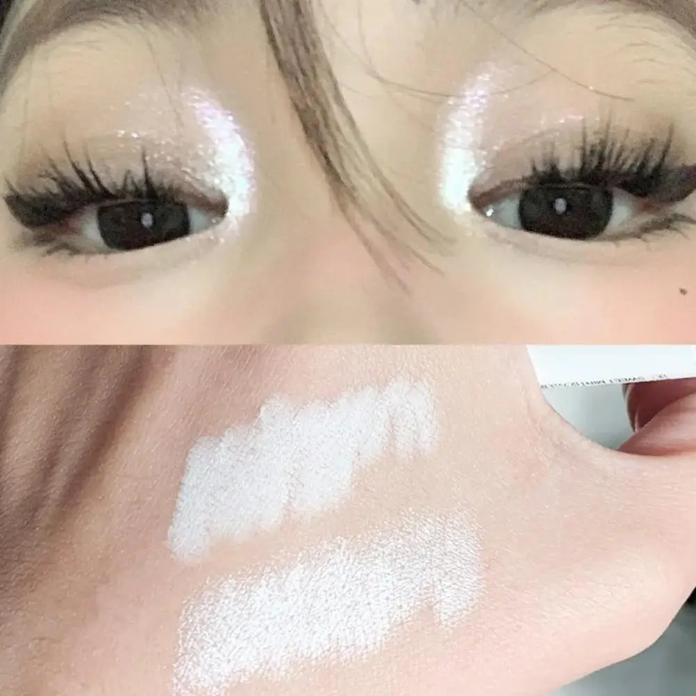 Lápiz Delineador de Ojos Blanco Mate, Iluminador, Delineador de Ojos de Larga Duración, Sombra de Ojos Perlada, Lápiz Iluminador de Ojos, Resistente al Agua