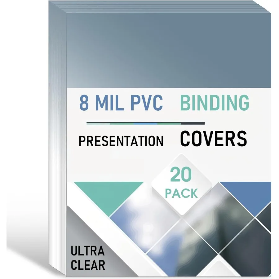 

8 Mil PVC Binding Presentation Cove Clear Report Cove for Binding Book Cove Presentation Document Binding for School Business 8