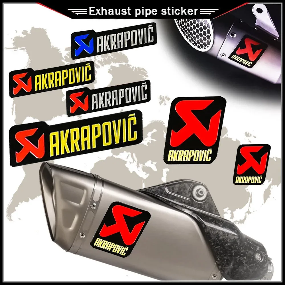 Akrapovic Exhaust Pipe Metal Three-dimensional Decal Motorcycle Modification High Temperature Resistant Waterproof Sticker