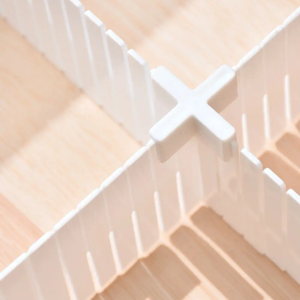 Plastic Drawer Divider Clips For 2mm Board Organizer Fixing Buckles Cross Joint Partition Storage Accessories Tools