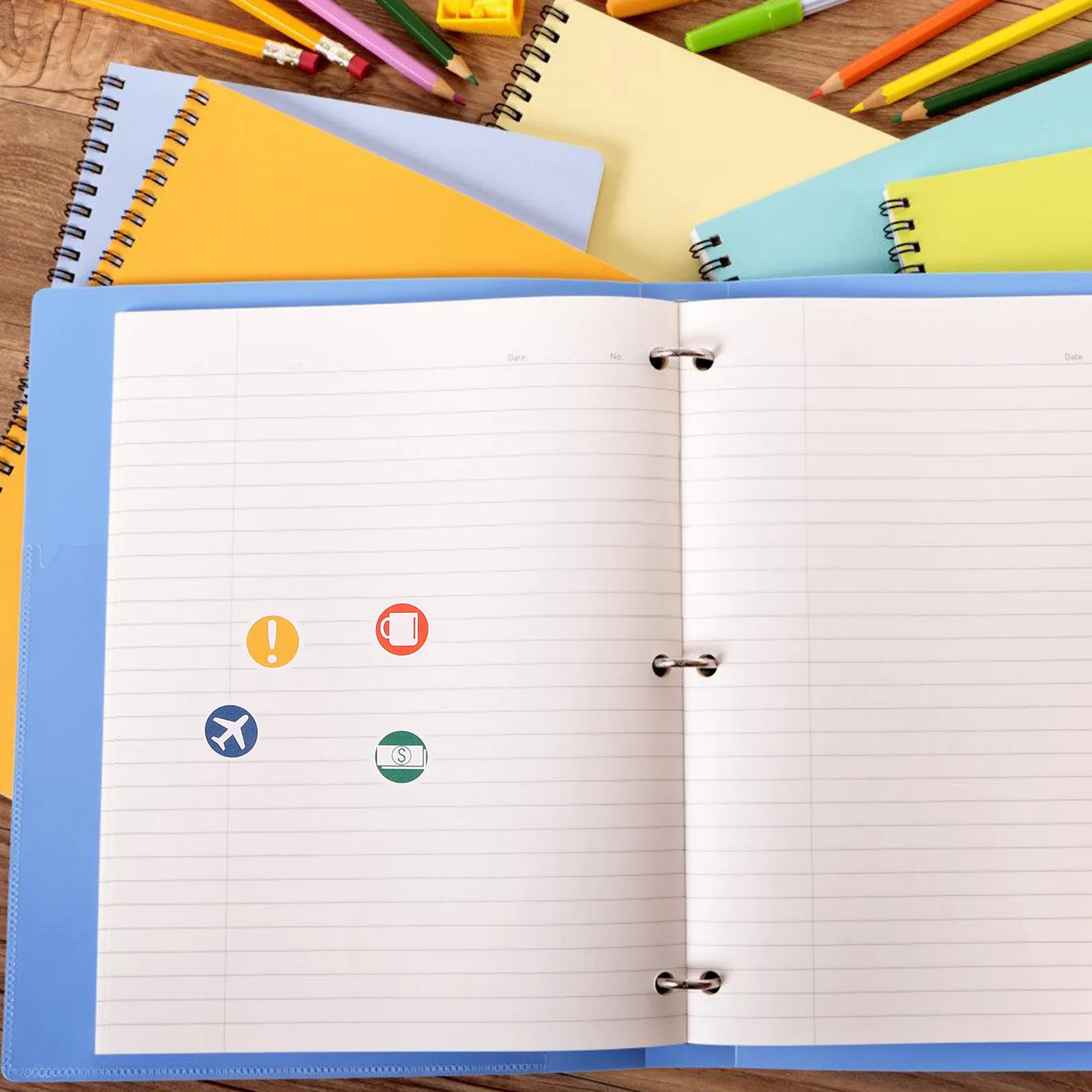 

30 Sheets Bright Label Stickers Reusable Classification Dots for Notebook Diary Planner Tracking Decorative Scrapbooking Sticker