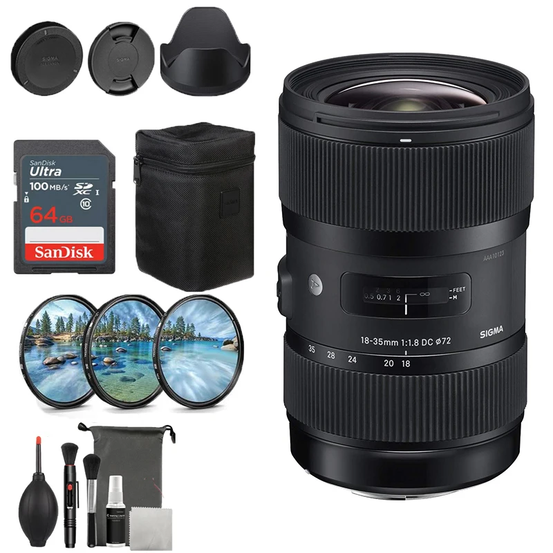 Sigma 18-35mm F1.8 Art DC HSM Lens for Canon Nikon + 2SD + More