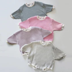 Newborn Baby Boys Girls Cotton Long Sleeve Bodysuits Toddler Jumpsuits Spring Autumn Unisex Outfit Clothes for Infants
