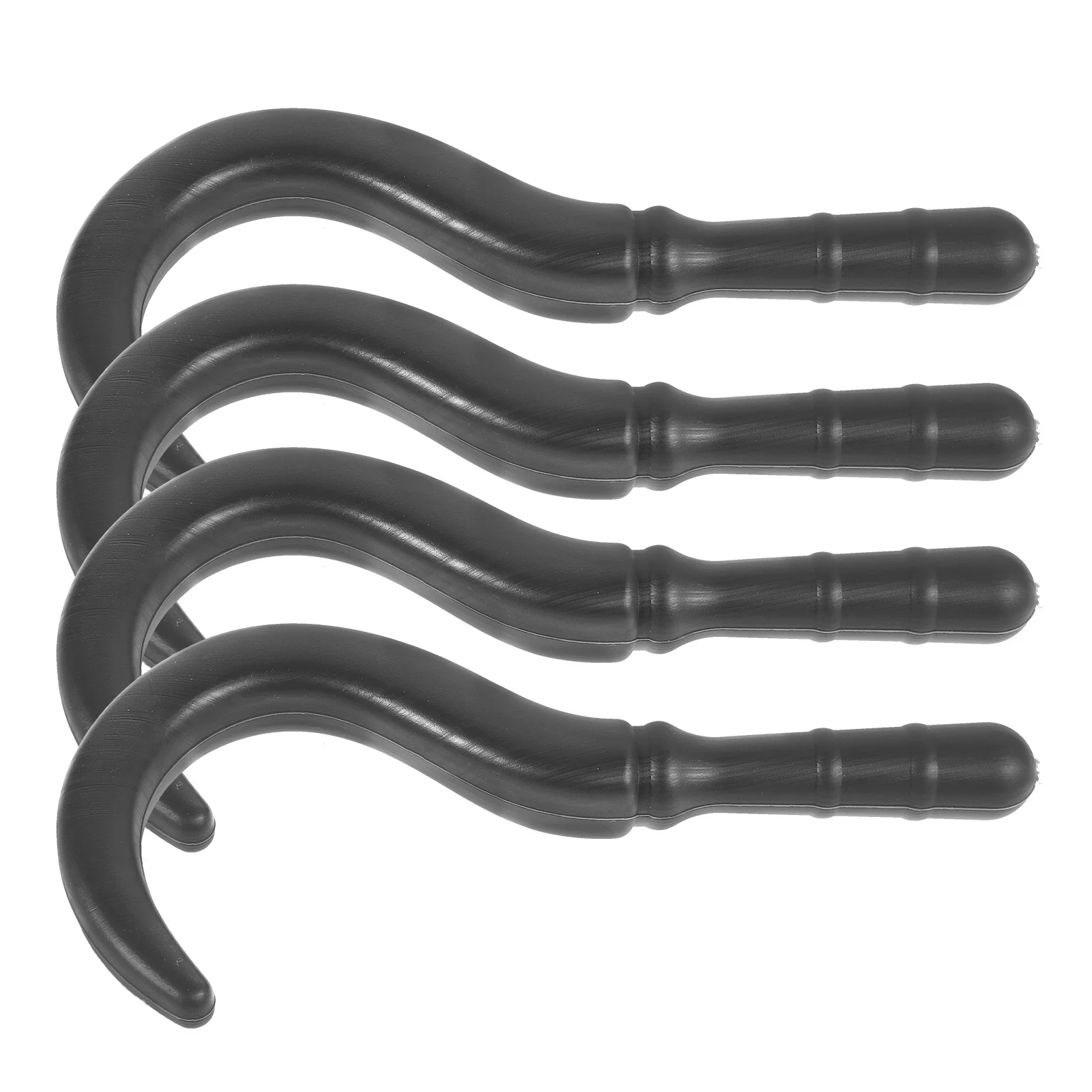 4 قطع من إكسسوارات أزياء يدوية بخطاف من البلاستيك الواقعي للبالغين، زينة حفلات الهالوين، مجموعة القراصنة التنكرية