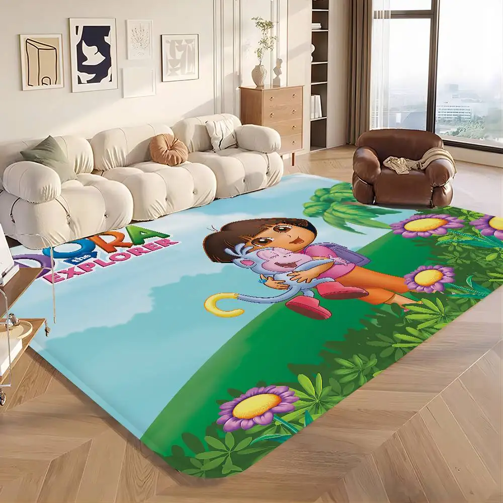 Funny D-Dora Classic Anime E-Explorer Door Mat Room Bedroom Decoration Balcony Anti-Slip Doormat Living Room Doormat Area Rug