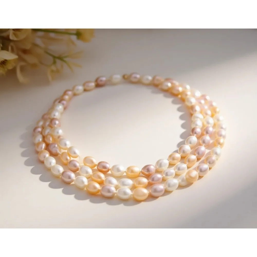 

Многоцветное ожерелье из пресноводного барочного жемчуга для женщин