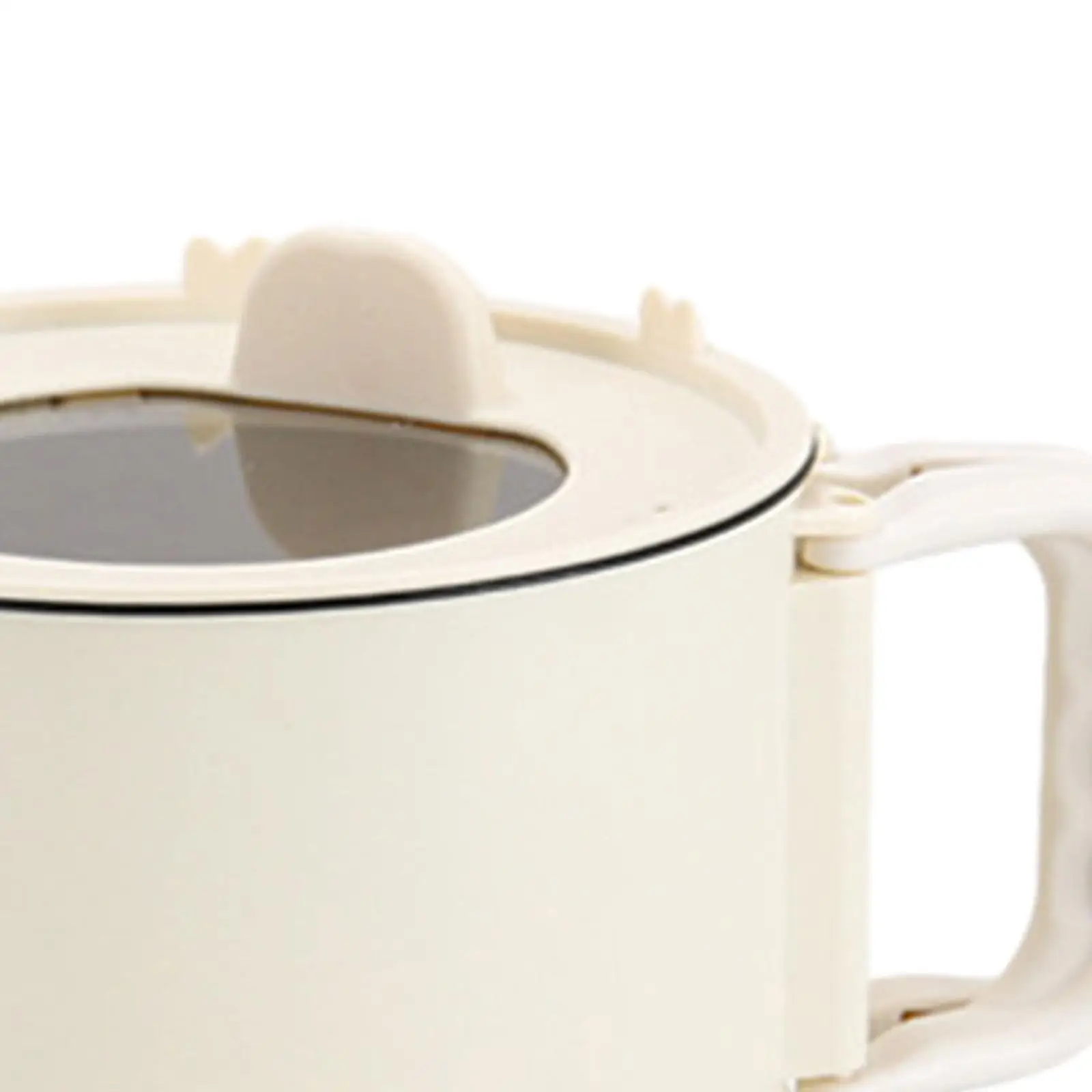 หม้อร้อนไฟฟ้าในครัวเรือน Nonstick แบบพกพาหม้อหุงข้าวไฟฟ้า 1.5L กระทะสําหรับข้าวโอ๊ต Dumpling Ramen ซุปไข่