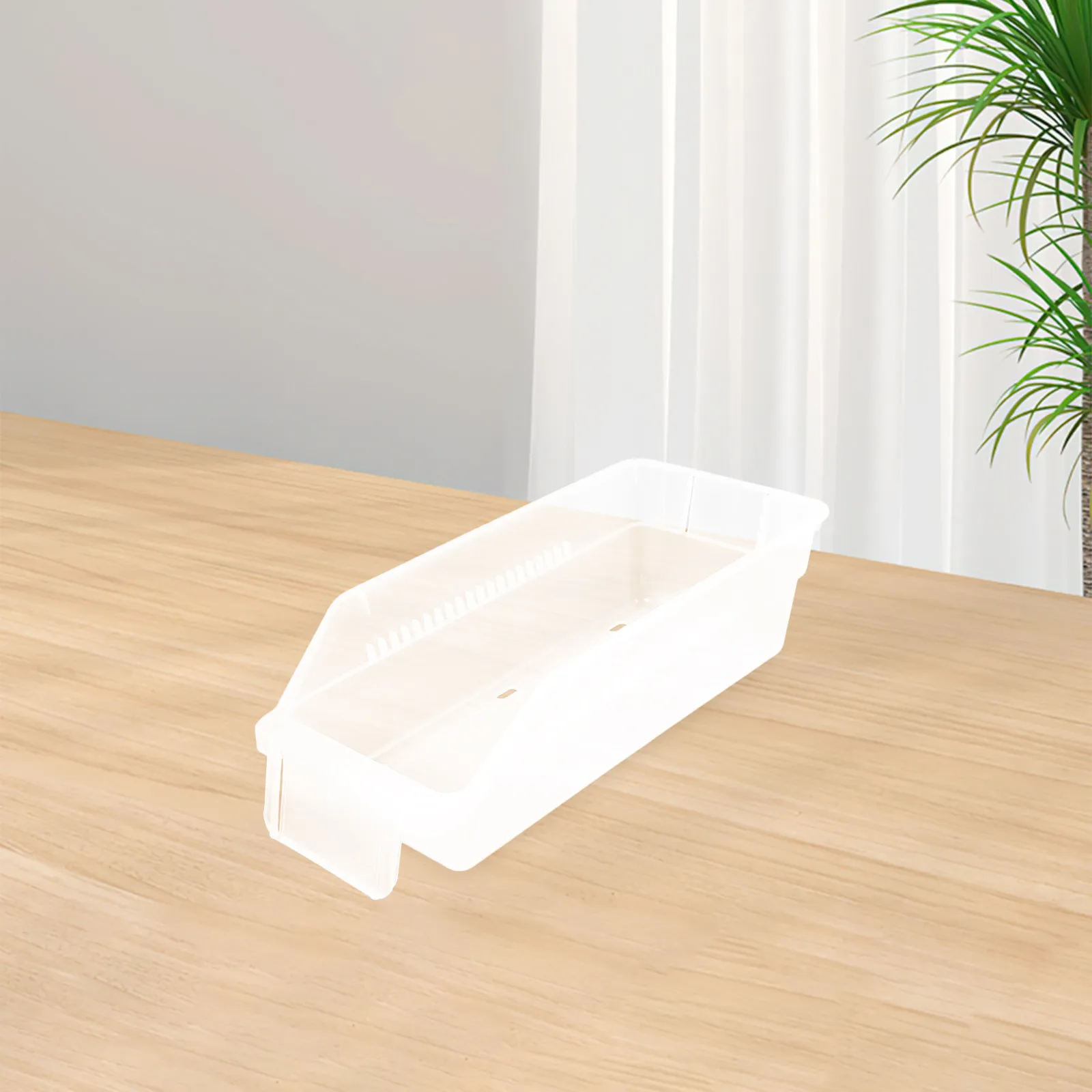 2Pcs Pill Separator Organizer - Clear Stackable Medication Bins for Efficient Home Hospital Use - Space-Saving Plastic