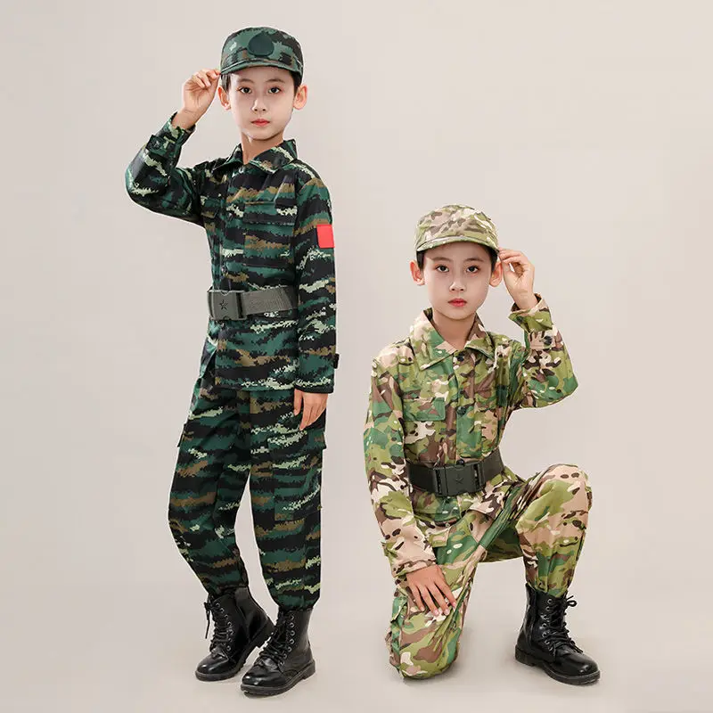 Children's camouflage uniforms,boys' and girls'special forces performance uniforms, outdoor expansion military training uniforms