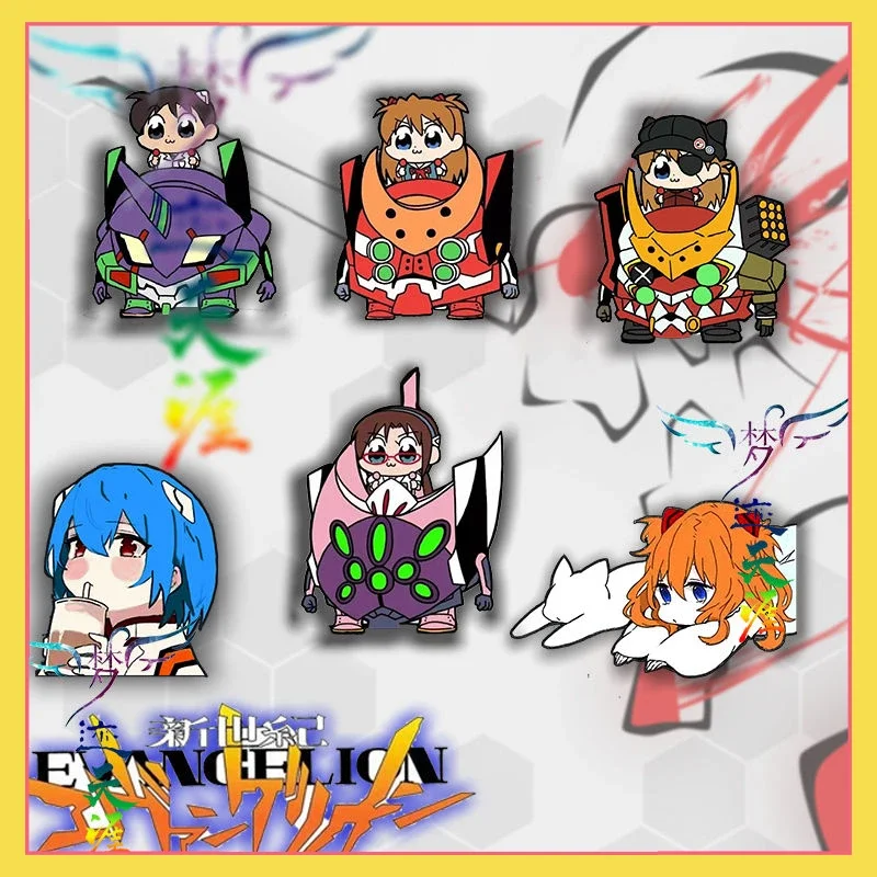 

Anime EVA Evangelion Warrior peripheral brooch Asuka Ayanami Hatsune Mikoto 1 2 Mori series high looks ins brooch gift