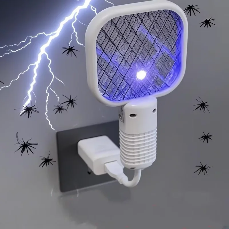 

Mosquito Swatter Trap Pest Control USB Electric Shock Mini Mosquito Killer Lamp Portable UV Light Fly Bug Zapper Insect Racket