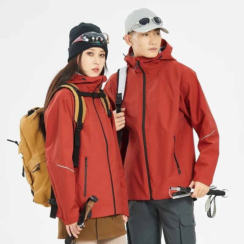 Hard shell jacket men's and women's rainstorm-proof waterproof breathable climbing jacket mountaineering suit