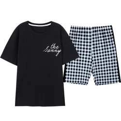 New Men's Pajamas Pure Cotton Short Sleeved Shorts Summer  Version Leisure Sports Youth Home Clothes Set