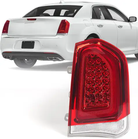 ไฟท้ายแบบ LED เต็มรูปแบบสำหรับ Chrysler 300 ปี 2015-2023 ด้านขวา แบบ OE พร้อมกรอบโครเมียม