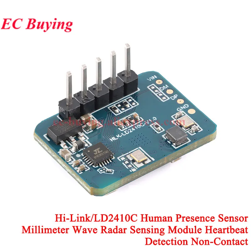 60GHz HLK-LD6002 LD6002B LD6002C 60G FMCW Radar Sensor Module Human Respiratory Alarm Heart Rate Fetection Fall Breath Detection