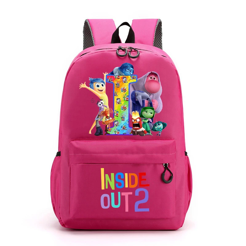 Inside Out 2 Letter A-Z Kawaii Backpack New Disney Girls Anime School Bags Kids Outdoor Travel Fashion Knapsack Children Gift