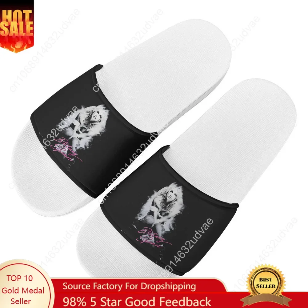 

B-Britneys S-Spears Slippers Home Bathroom Sandals Water Shoes Men Women Teenagers Indoor Poor Sandal Customized Summer Slipper