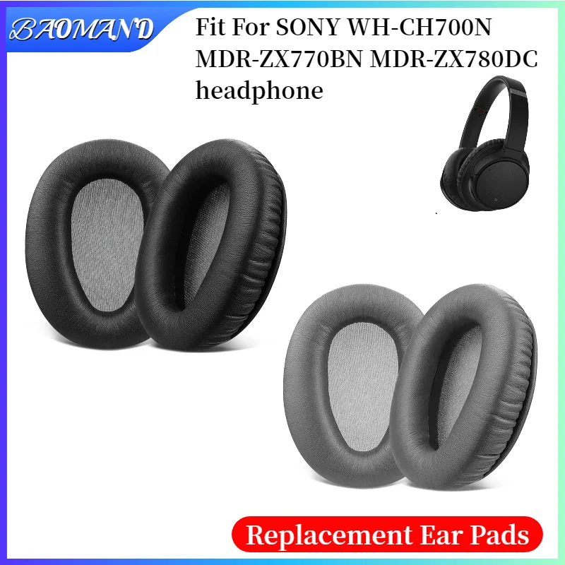 

For SONY WH-CH700N MDR-ZX770BN MDR-ZX780DC Sponge Cover Breathable Leather Mesh Ear Cover Protective Cover Headset Replacement