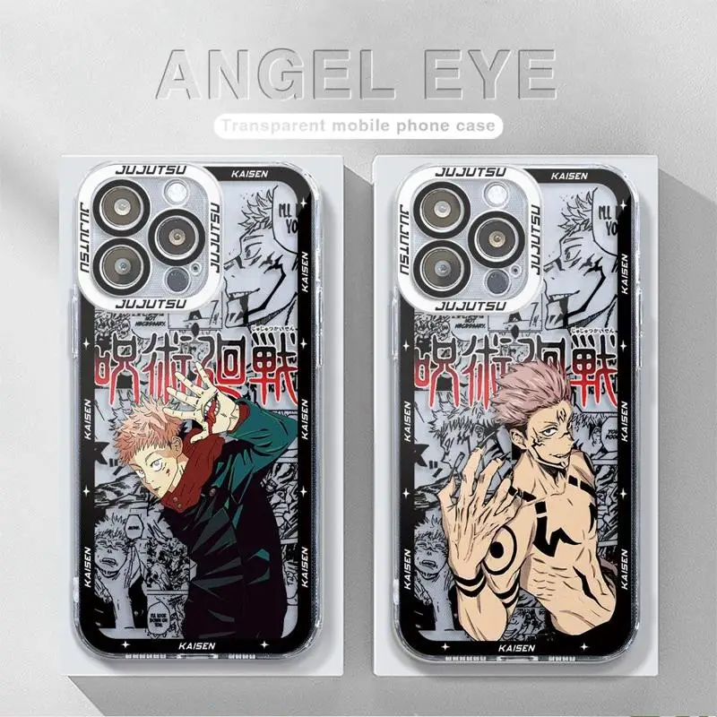 Japan Anime J-Jujutsu Kaisen Case for OPPO A98 A94 A92 A78 A76 A74 A72 A58 A54 4G A55 A16 A17 A32 A57 A31 5G Transparent Cover