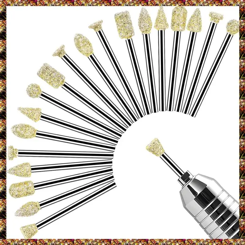 BTCL 20 Uds broca de rebaba de molienda para accesorios de herramienta Dremel suministros de herramientas rotativas para herramienta de pulido Dremel 1/8 pulgadas