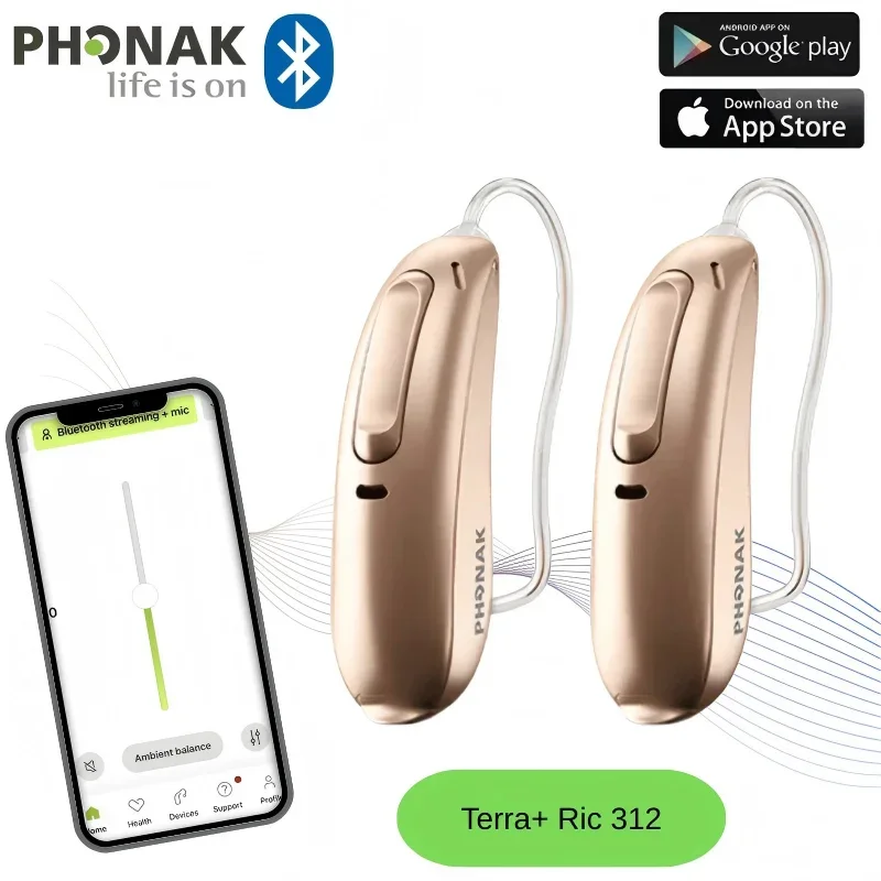 Phonak Digital Terra+RIC-312 Многоканальный слуховой аппарат Программируемая компьютерная батарея 312 для мягкой и тяжелой потери слуха