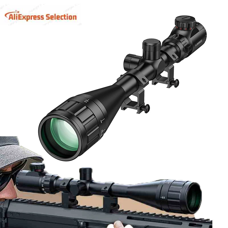 

Rifle Scope 6-24x50 AO Red and Green Illuminated Rangefinder Reticle 1 inch Tube Long Range SFP with 20mm Scope Rings