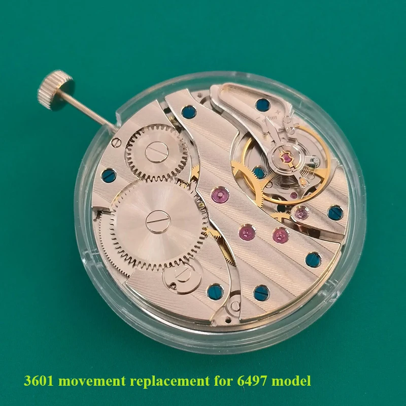 New Seagull 3601 Movement with Goose Neck Regulator Small Second At 9 O'clock Replacement for 6497 Model Fit Various Watch Cases
