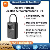 Global Version Xiaomi Portable Electric Air Compressor 2 Pro Inflatable Treasure 150psi High For Pressure Motorcycle Car Soccer