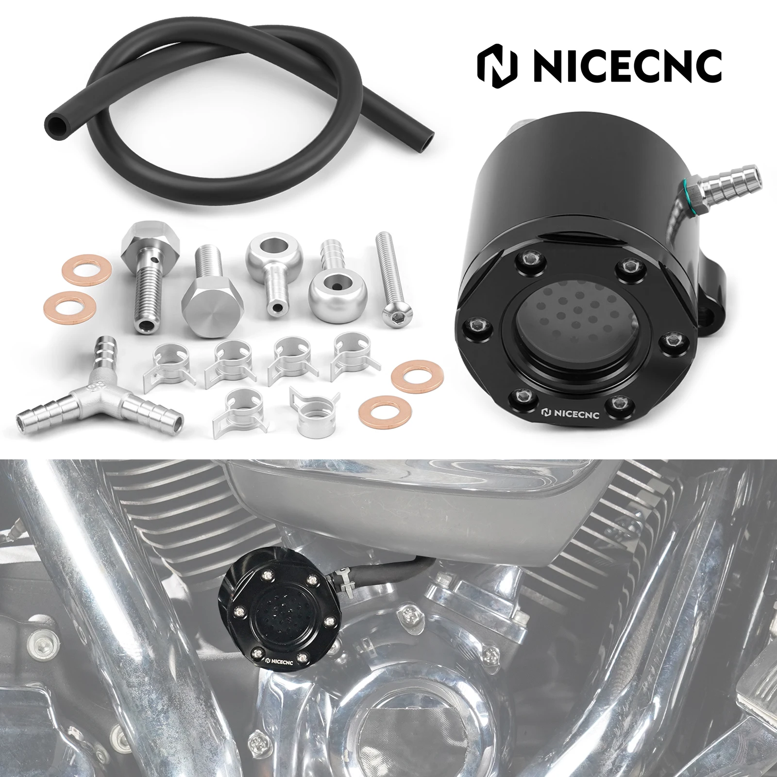 

Motorcycle External Breather Kit for Harley Road King/Special FLHR/XS Street Glide FLHX/S/ST CVO Road Glide FLTRX/S/ST 2017-2023