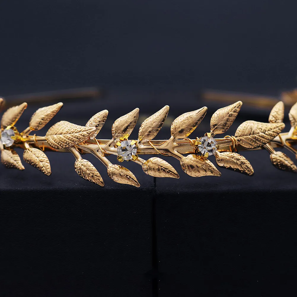 

Alloy Leaf Design Hair Hoop Vintage Wedding Headdress for Women Lightweight Fade Resistant Bridal Tiara for Engagement Ceremony