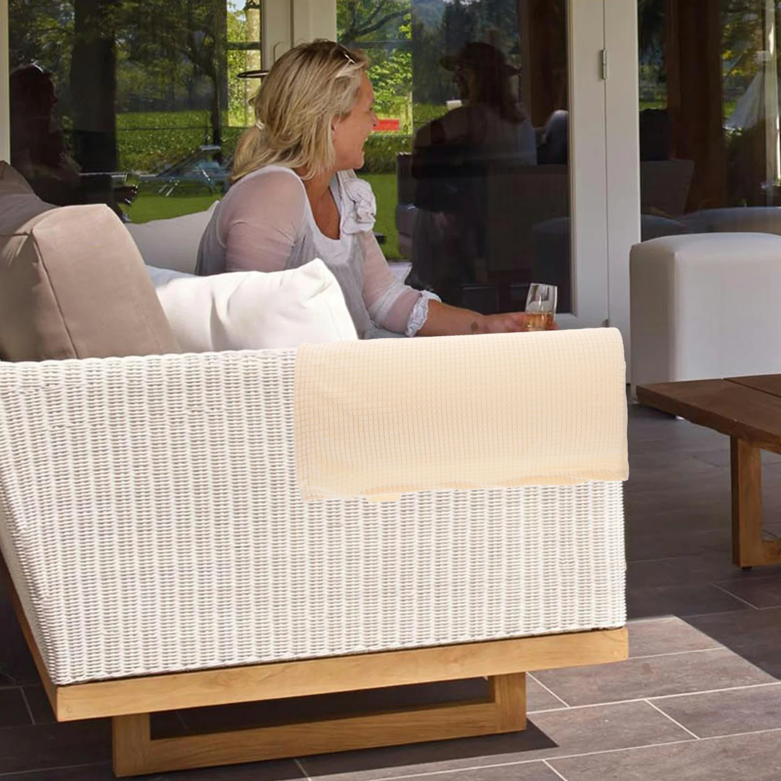 

2pcs Elastic Sofa Armrest Covers Stretch Protector For Home Office Hand Rest Cover Simple Design For Couches Chairs Sofa